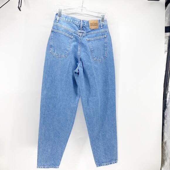 Vintage Britannia high waisted pleated from balloon leg jeans 90s sz 10 petite - Picture 4 of 5